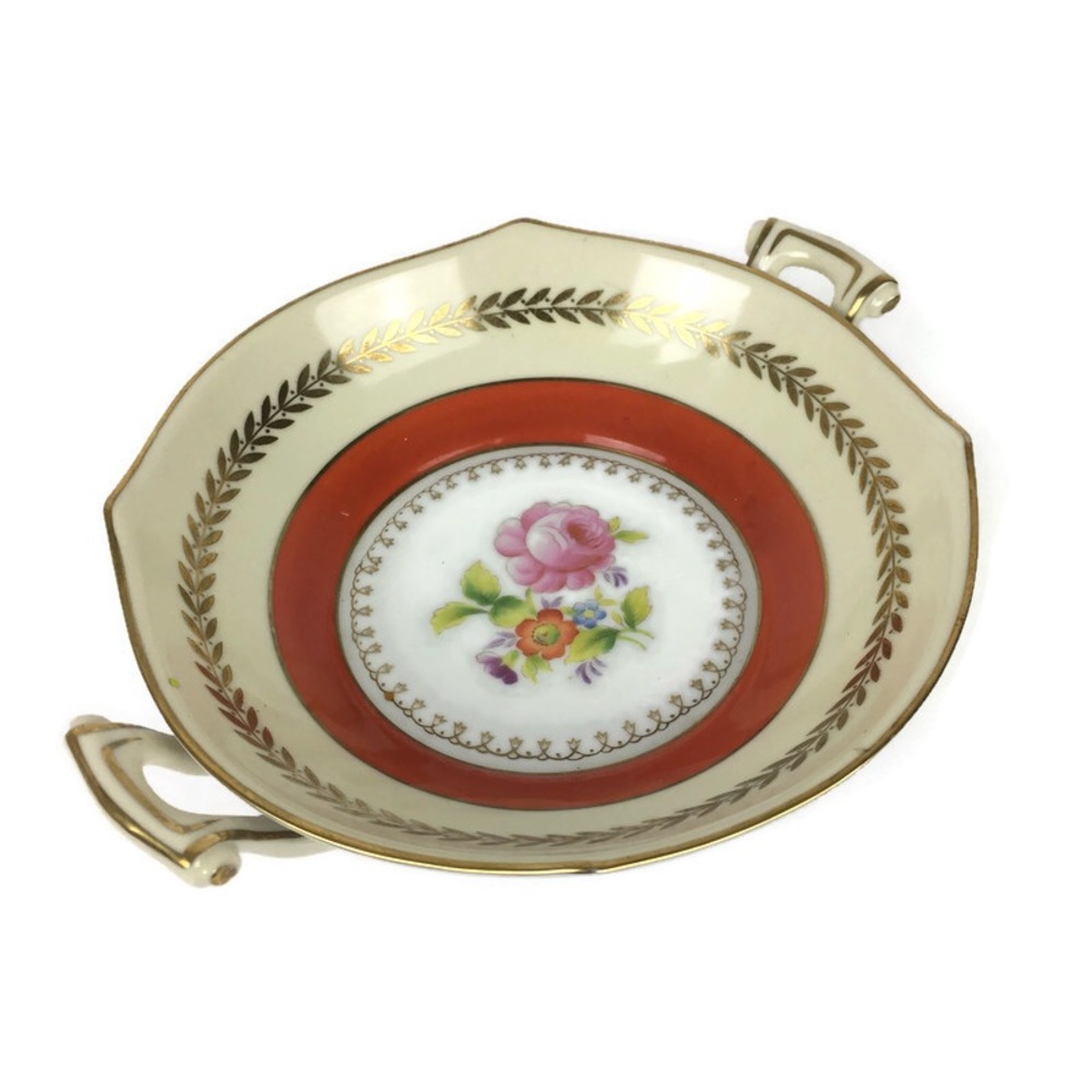 Noritake Vintage Noritake Pink Floral Motif Bowl/Dish Handpainted Japan